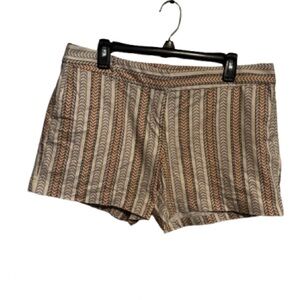 Willi Smith Tan and Brown Lightweight Summer Shorts Size 14